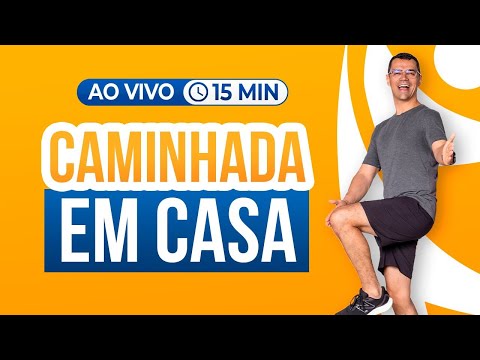 🔴CAMINHADA EM CASA para EMAGRECER | 15 minutos | Iniciantes | Aurélio Alfieri